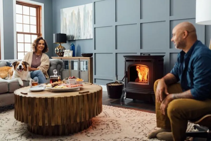 You don’t need a chimney for pellet stoves